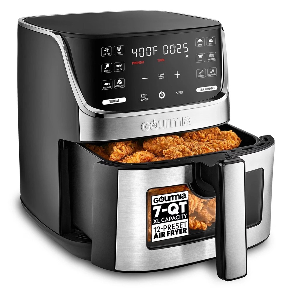 Gourmia 7 QT Digital Air Fryer w/ Easy View Window 12-One Touch GASF764 NEW!
